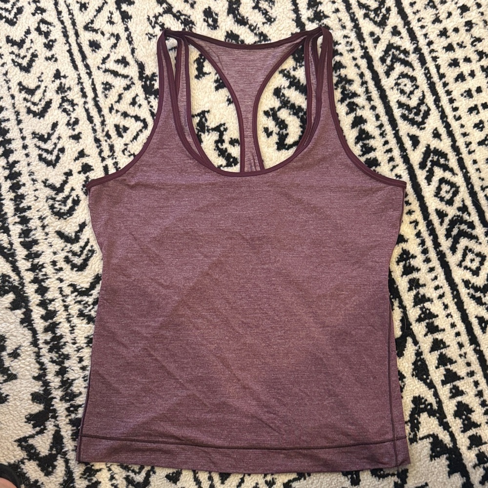 Lululemon Layered Tank Maroon 8